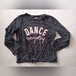 ‼️5 items for $8‼️  Carter's Black Long Sleeve Tee with Pink Dance Print